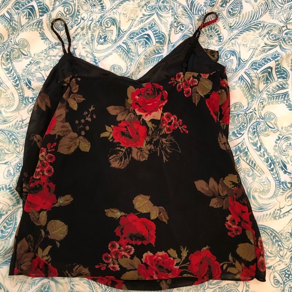 Silk roses tank top - Picture 2 of 2